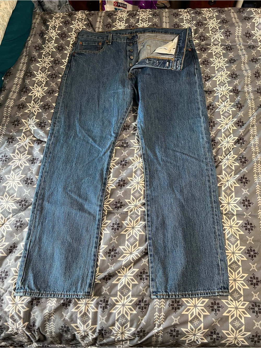 Levi's 501 Classic Blue Straight-Leg Jeans